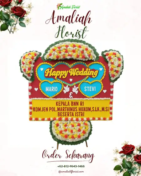 Papan Bunga Pernikahan Kemligi